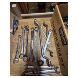 Box of Misc. Wrenches and Sockets