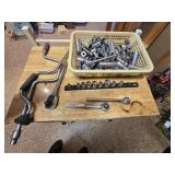 Box of Misc. Sockets, Ratchets, Speed Wrenches, Extensions Etc.