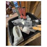 Bin of Drywall Tools Various Sizes