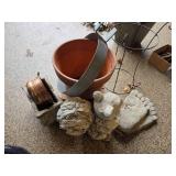 Assorted Pots and Yard Decor