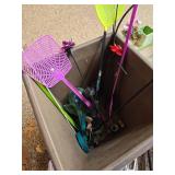 Assorted Gardening Tools, Hose Adapters, Fly Swatters and Pot