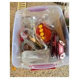 Large Bin of Hummingbird Related Items and Various Decorative Craft Items