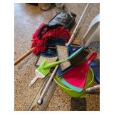 Assorted Cleaning Supplies and Step Stool