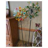 (2) Outdoor Decorative Metal Wind Spinners