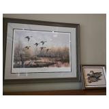 (2) Duck Pictures Robert Binks " Willow Pond Woodies" with Smaller Wood Duck Picture