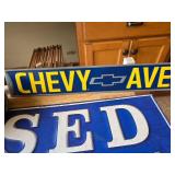 Assorted Automotive Decor, Chevy Signs, Vintage Tonka Truck