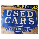 Assorted Automotive Decor, Chevy Signs, Vintage Tonka Truck