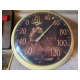 Assorted Hunting Related Items, Remmington Signs, Winchester Sign, Deer Temp Guage and Browning Clock
