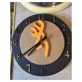 Assorted Hunting Related Items, Remmington Signs, Winchester Sign, Deer Temp Guage and Browning Clock