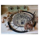 Wolf Dreamcatcher, Elephant Coat Hangers and Old Water Faucet Coat Rack