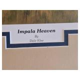 Large Dale Klee Framed Print "Impala Heaven"