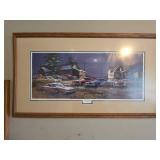 Large Dale Klee Framed Print "Winter Evening"