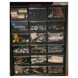 (3) Storage Bins Filled with Assorted Hardware