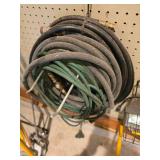 Assorted Air Hoses, Extension Cord and Work Light