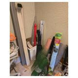 Contents of Corner, Misc. Steel, Yard Fabric, Fencing Etc.