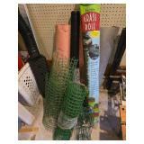 Contents of Corner, Misc. Steel, Yard Fabric, Fencing Etc.