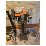 Shop Grinder with Stand, New Sanding Disc and Wire Wheel