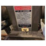 Shop Grinder with Stand, New Sanding Disc and Wire Wheel