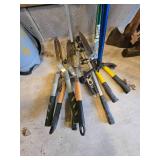 Assorted Pruning Shears and (2) Garbage Pickers