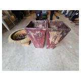 (3) Decorative Outdoor pots