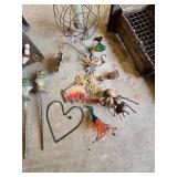 Assorted outdoor yard Decor and Bird House