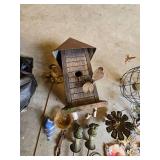 Assorted outdoor yard Decor and Bird House