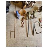 Assorted outdoor yard Decor and Bird House