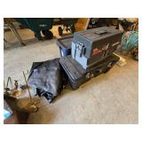 (3) Storage Bins and Tarp