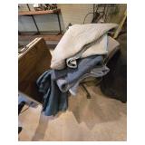 (4) Heavy Duty Moving Blankets, 6ft. Folding Table and Office Chair