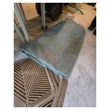 (2) Outdoor Table, Outdoor Chair, Tarp, Floor Mats and Tool Carrier