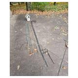 (6) Assorted Shepherds Hooks and Birdhouse