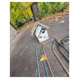 (6) Assorted Shepherds Hooks and Birdhouse