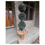 (2) Triple Ball Topiary Trees in Planters