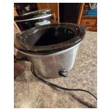 (4) Assorted Crock Pots one Missing Cover
