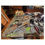Large Lot of Assorted Cooking Utensils and Extended Reach Grabbers