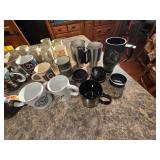 Assorted Mugs and Thermal Cups