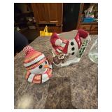 Fitz and Floyd Collectable Snowman Cookie Jar, Rare Vintage Glassware and Christmas Theme Storage Containers