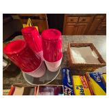 Assorted Kitchen Items, Food Wrap and Storage, Napkin and Cup Holder Etc.