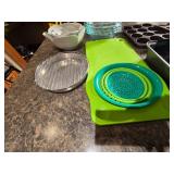 Assorted Kitchen Items, Baking Trays, Serving Dishes Etc.