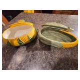 Vintage Collectable Corn Serving Dishes and Assorted Kitchen Items