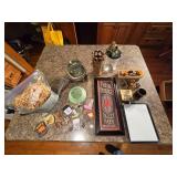 Assorted Home Decor, Napkin Rings, Refrigerator Magnets, Etc.