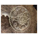 Vintage Anchor Hocking Star of David Serving Platter and Vintage Glass Candy Dish