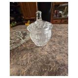 Vintage Anchor Hocking Star of David Serving Platter and Vintage Glass Candy Dish