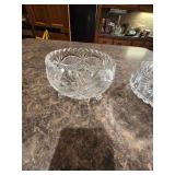Vintage Althea Lead Crystal Bowl and (2) Vintage Lead Crystal Candy Dishes