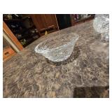 Vintage Althea Lead Crystal Bowl and (2) Vintage Lead Crystal Candy Dishes