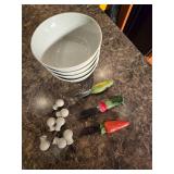 Vintage Shafford Originals Serving Items, Platters, Plates, Bowls, Napkin Holders, Salt & Pepper Shakers, Etc.