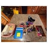 Assorted Office Supplies, Staplers, Pens, Markers, Scissors, Tape, Etc.