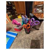 Assorted Office Supplies, Staplers, Pens, Markers, Scissors, Tape, Etc.