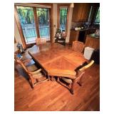 Wooden Dining Room Table and (4) Chairs