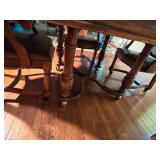 Wooden Dining Room Table and (4) Chairs